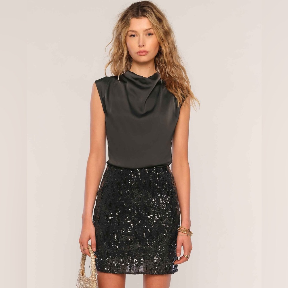 Heartloom Black Sequin Pencil Dress